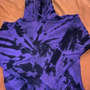 M Purple&Black Tye Dye Hoodie